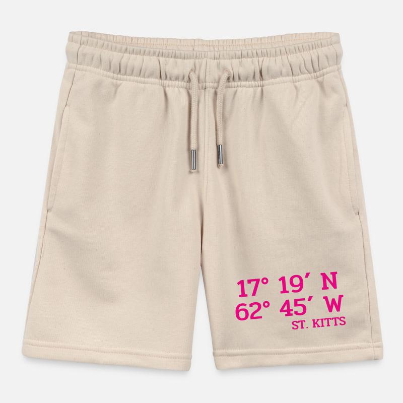 Saint Kitts Coordinates - Coordinates - Caribbean Kids Organic Sweat Shorts by Stanley/Stella