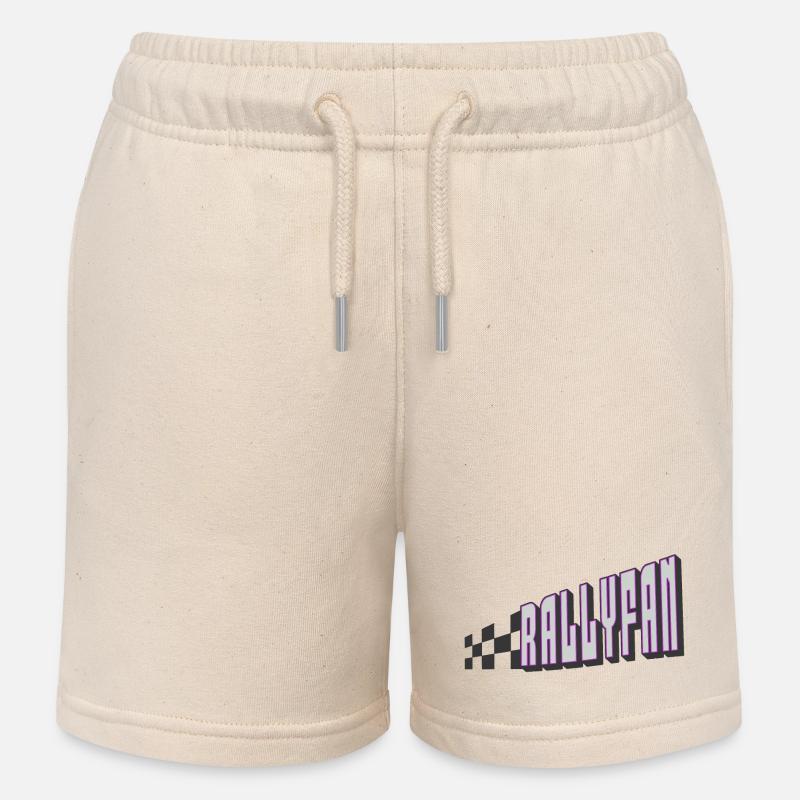 Rallyfan argent violet noir - Short de jogging enfant bio Stanley/Stella - écru doux