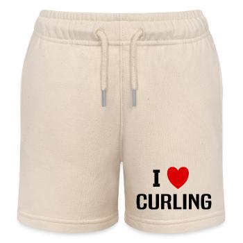 I love Curling - Short de jogging enfant bio Stanley/Stella - écru doux - Devant