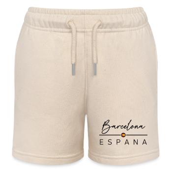 Spain - Barcelona - Spain - España - Kids Organic Sweat Shorts by Stanley/Stella - soft Ecru - Front