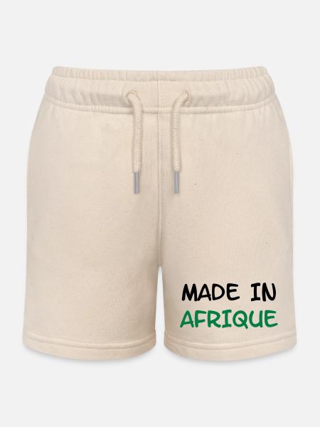 Made in AFRIQUE ! - Short de jogging enfant bio Stanley/Stella - écru doux