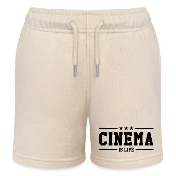 Cinema is life - Short de jogging enfant bio Stanley/Stella - écru doux - Devant