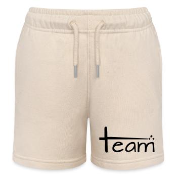 Team Style mit Sternen - Kinder Organic Joggingshorts Mini Bolter von Stanley/Stella - Natur - Vorne