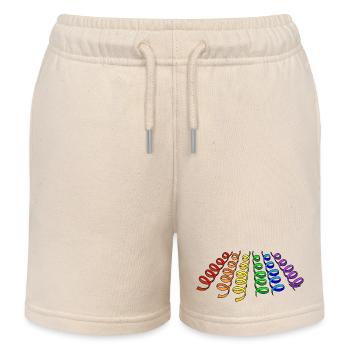 Girlanden Regenbogen - Kinder Organic Joggingshorts Mini Bolter von Stanley/Stella - Natur - Vorne