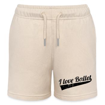 J’aime le ballet - Short de jogging enfant bio Stanley/Stella - écru doux - Devant