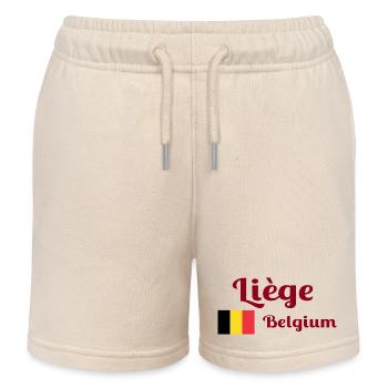 Liège Belgique - Imprimés élégants - Short de jogging enfant bio Stanley/Stella - écru doux - Devant