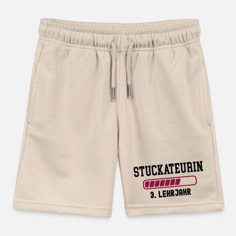 Apprenticeship plasterer 3rd year apprenticeship plasterer Kids Organic Sweat Shorts by Stanley/Stella