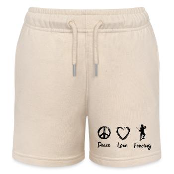 Liebe zum Fechten - Kinder Organic Joggingshorts Mini Bolter von Stanley/Stella - Natur - Vorne