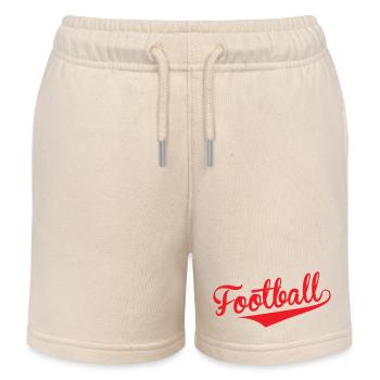 Red Retro Football: Zeige deine Kraft - Kinder Organic Joggingshorts Mini Bolter von Stanley/Stella - Natur - Vorne