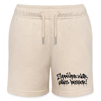 Le pulvérisateur était complètement amélioré ! – Conception de balises de graffiti - Short de jogging enfant bio Stanley/Stella - écru doux - Devant