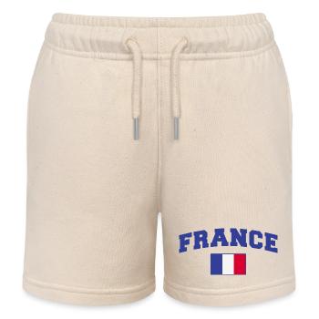 Frankreich Fan - Kinder Organic Joggingshorts Mini Bolter von Stanley/Stella - Natur - Vorne
