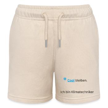 Cool_bleiben-_Ich_bin_Klimatechniker_- - Kinder Organic Joggingshorts Mini Bolter von Stanley/Stella - Natur - Vorne