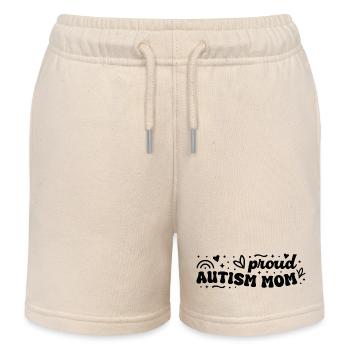 Proud autism mom - Kids Organic Sweat Shorts by Stanley/Stella - soft Ecru - Front