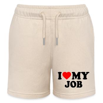I love my job - Kinder Organic Joggingshorts Mini Bolter von Stanley/Stella - Natur - Vorne