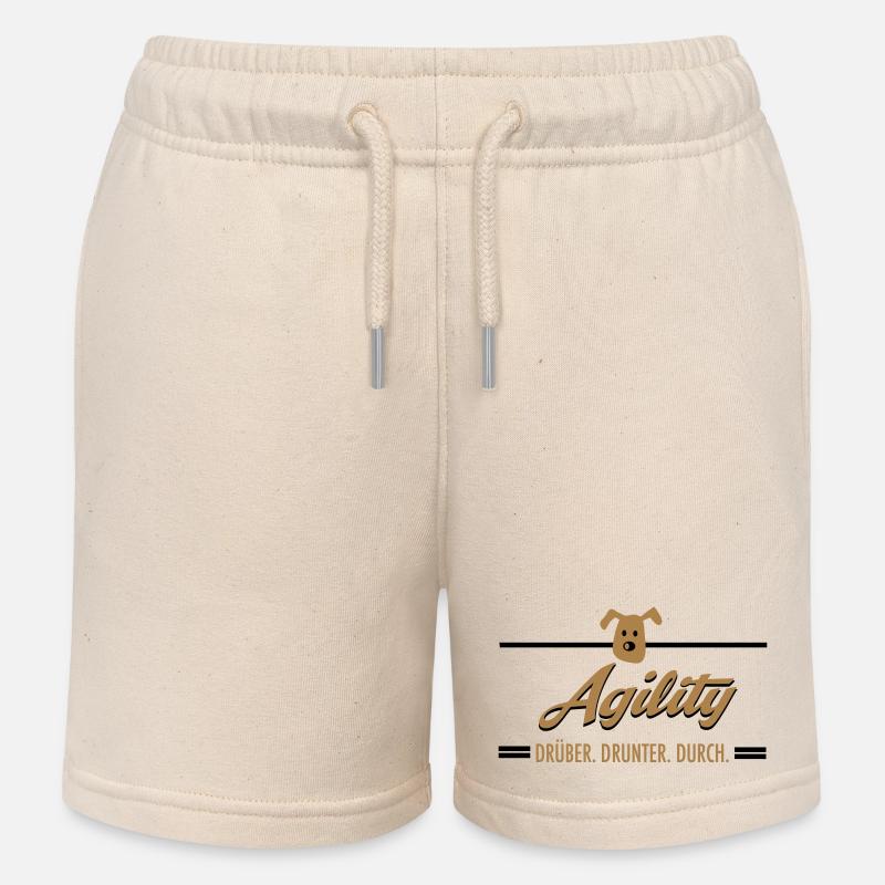 Agility - Short de jogging enfant bio Stanley/Stella - écru doux