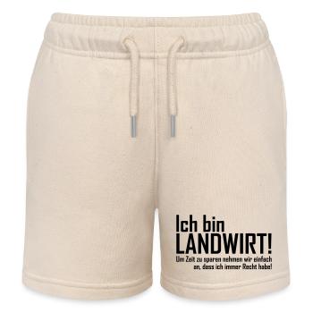 ich bin landwirt - Kinder Organic Joggingshorts Mini Bolter von Stanley/Stella - Natur - Vorne