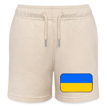 Ukraine - Kinder Organic Joggingshorts Mini Bolter von Stanley/Stella - Natur - Vorne