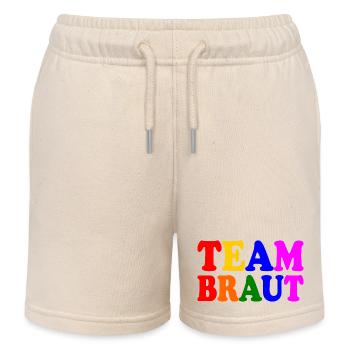Team braut - Kinder Organic Joggingshorts Mini Bolter von Stanley/Stella - Natur - Vorne