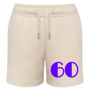 60 YEARS. 60TH ANNIVERSARY. BIRTHDAY 60 YEARS. 60 - Kids Organic Sweat Shorts by Stanley/Stella - soft Ecru - Front