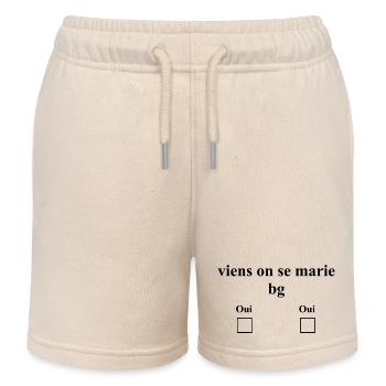 Come on, let's get married, handsome guy - Kids Organic Sweat Shorts by Stanley/Stella - soft Ecru - Front