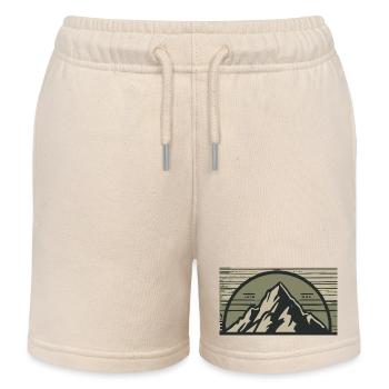 Berge Bergsteiger Abenteuer - Kinder Organic Joggingshorts Mini Bolter von Stanley/Stella - Natur - Vorne