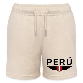 Peru Design – Colors of the Andes - Kids Organic Sweat Shorts by Stanley/Stella - soft Ecru - Front