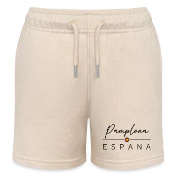 Spain - Pamplona - Spain - España - Kids Organic Sweat Shorts by Stanley/Stella - soft Ecru - Front