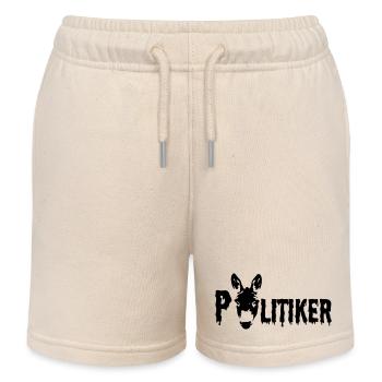 Politiker Politik frech lustig Esel Tier Geschenk - Kinder Organic Joggingshorts Mini Bolter von Stanley/Stella - Natur - Vorne