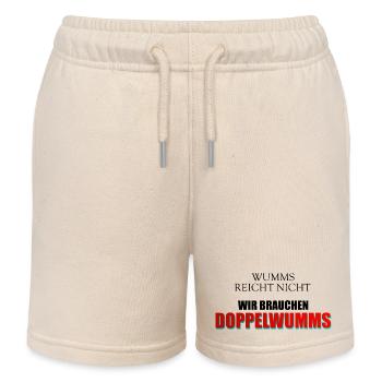 Wumms, Doppelwumms, Scholz, Politik, Sprüche - Kinder Organic Joggingshorts Mini Bolter von Stanley/Stella - Natur - Vorne