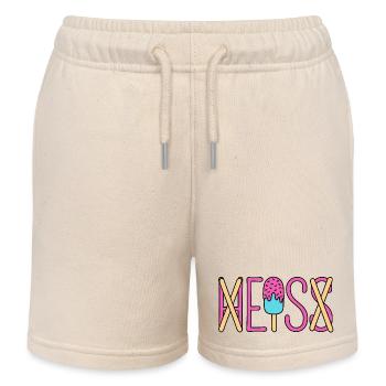 Eis - heiß - H EIS S  - Kinder Organic Joggingshorts Mini Bolter von Stanley/Stella - Natur - Vorne