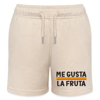 Ich mag Obst, Flagge Spaniens - Kinder Organic Joggingshorts Mini Bolter von Stanley/Stella - Natur - Vorne