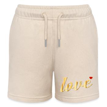 MESSAGE D’AMOUR EN FORME DE CŒUR - Short de jogging enfant bio Stanley/Stella - écru doux - Devant