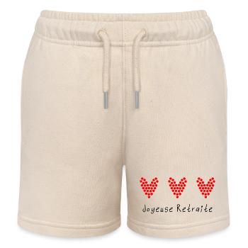 RUHESTAND. RUHESTAND. PENSIONIERT. RUHESTAND. - Kinder Organic Joggingshorts Mini Bolter von Stanley/Stella - Natur - Vorne