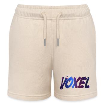 Voxels - Short de jogging enfant bio Stanley/Stella - écru doux - Devant