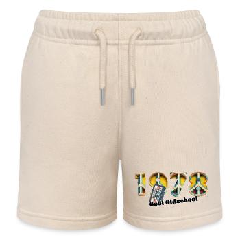 1978 Jahrgang Retro Vintage – Kassette – Cool Olds - Kinder Organic Joggingshorts Mini Bolter von Stanley/Stella - Natur - Vorne