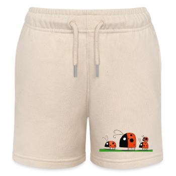 funny ladybugs - Kids Organic Sweat Shorts by Stanley/Stella - soft Ecru - Front