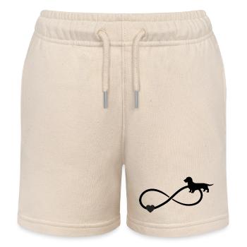 Rauhaardackel Dackel Unendlichkeit  - Kinder Organic Joggingshorts Mini Bolter von Stanley/Stella - Natur - Vorne
