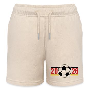 Fußball Banner 2026 - Kinder Organic Joggingshorts Mini Bolter von Stanley/Stella - Natur - Vorne