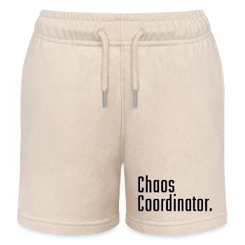 Chaos Coordinator - Typography Saying - Kids Organic Sweat Shorts by Stanley/Stella - soft Ecru - Front