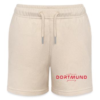 Dortmund T-Shirt – Skyline & Football - Kids Organic Sweat Shorts by Stanley/Stella - soft Ecru - Front