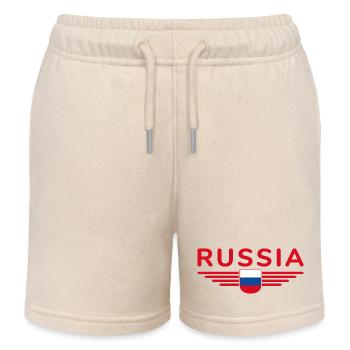 T-shirt Russie – Fierté et tradition - Short de jogging enfant bio Stanley/Stella - écru doux - Devant