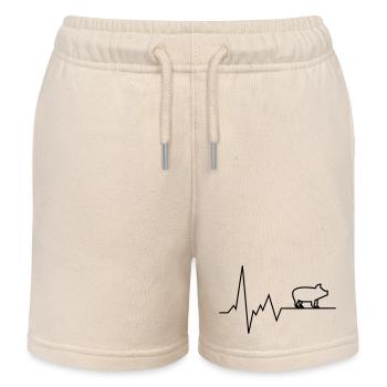 cochon de rythme cardiaque - Short de jogging enfant bio Stanley/Stella - écru doux - Devant