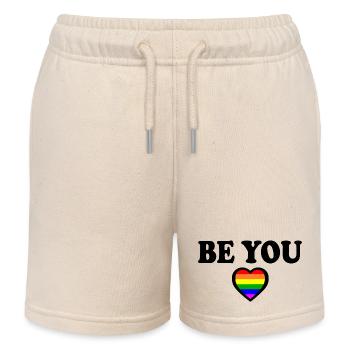 Be you - Short de jogging enfant bio Stanley/Stella - écru doux - Devant
