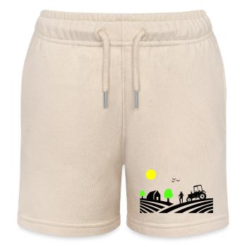 traktor farm - Kinder Organic Joggingshorts Mini Bolter von Stanley/Stella - Natur - Vorne
