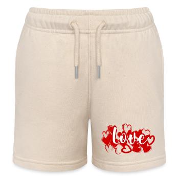 Love - Short de jogging enfant bio Stanley/Stella - écru doux - Devant