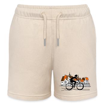 Cyclist - Kids Organic Sweat Shorts by Stanley/Stella - soft Ecru - Front