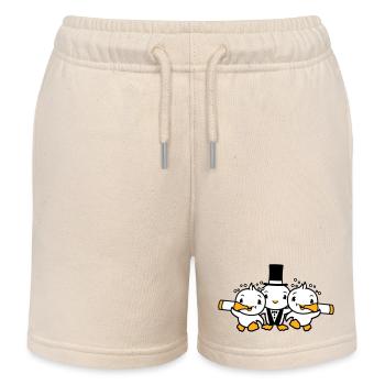 3 Vögel Team drei Freunde Bräutigam Party Ehemann - Kinder Organic Joggingshorts Mini Bolter von Stanley/Stella - Natur - Vorne