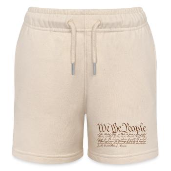 We the People - Kids Organic Sweat Shorts by Stanley/Stella - soft Ecru - Front