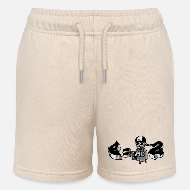 E=MC2 flex - Kids Organic Sweat Shorts by Stanley/Stella - soft Ecru