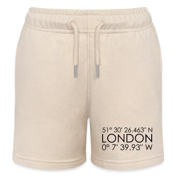Coordonnées de Londres - Short de jogging enfant bio Stanley/Stella - écru doux - Devant